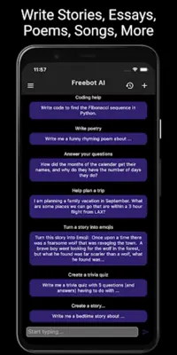 Freebot AI - Smartest Chat Bot android App screenshot 14