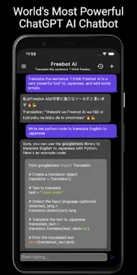 Freebot AI - Smartest Chat Bot android App screenshot 15