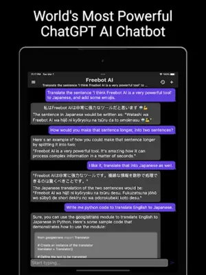 Freebot AI - Smartest Chat Bot android App screenshot 7