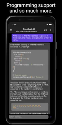 Freebot AI - Smartest Chat Bot android App screenshot 8